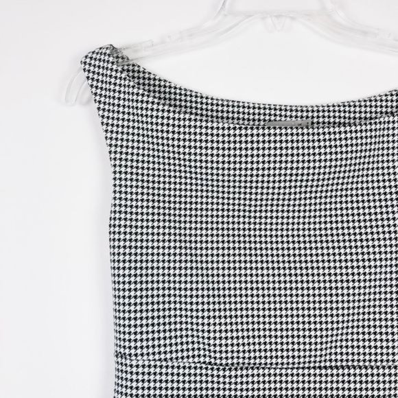 ASOS Black & White Houndstooth Bodycon 8 - Picture 2 of 6